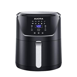 Friggitrice ad Aria Calda 4 Litri, Aucma Friggitrice Senza Olio Airfryer con Digitale Touch Screen, Funzione Keep Warm, Tempo Temperatura Regolabili,  en oferta