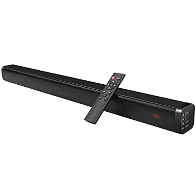 LiNKFOR Soundbar 2.0 per TV con 6 Modalità EQ Soundbar Stereo Bluetooth 5.0 Wireless con LED Display Soundbar 32'' per TV Supporta Ottica HDMI ARC AUX