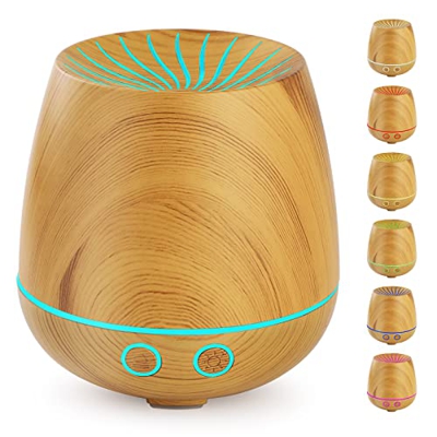 GeeRic Diffusore di Oli Essenziali Piccolo,120ML USB Diffusore di Aromi con 7 Colori LED Mini Diffusore Aromaterapia Umidificatore Ultrasuoni Umidific