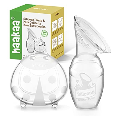 Haakaa - Tiralatte manuale e collettore di latte per latte materno in silicone per allattamento, riutilizzabile e morbido.