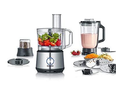 Severin KM 3892 Robot da Cucina Multifunzione, 1200 W, 44317 Litri, Acciaio Inossidabile