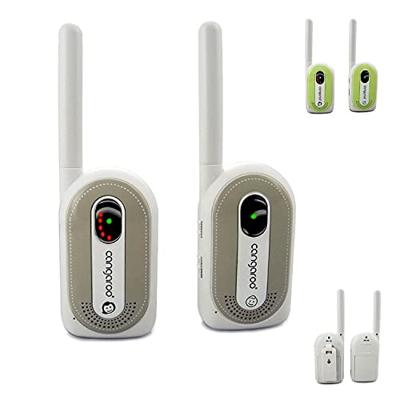 Baby monitor istinto materno per bambini fino a 1,3 km di portata, ricevitore con clip da cintura, colorazione:grigio