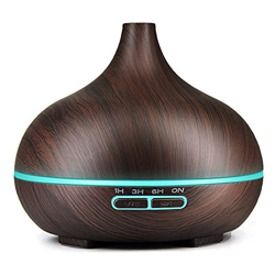 otutun Diffusore di Aromi, 550 ml Diffusore di Aromi Ultrasuoni Diffusore Oli Essenziali, Umidificatore Ultra Silenzioso 7 Colori LED Spegnimento Auto precio