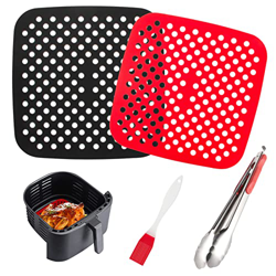 Antiaderente per Friggitrice Ad Aria,ICNOW 2 Misure In Silicone Di ​Fodere Per Aria Quadrata Riutilizzabile Per Forno A Microonde,Teglia Da Forno E Te características
