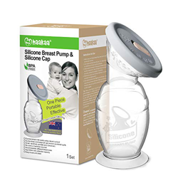 Haakaa Tiralatte manuale da 150 ml, design unico con base di aspirazione e tappo in silicone, realizzato in silicone per uso alimentare per latte e la precio