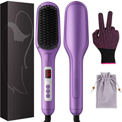 Spazzola Lisciante per Capelli Professionale Piastra Rivestimento Ceramica MCH Temperatura 80-230°C Schermo LCD con Ioni Anti-Crespo Guanto precio