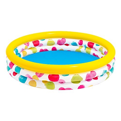 Intex- Piscina Onda 3 Anelli 168X40 Geometria Grande, Multicolore, 168 x 38 cm, 58449