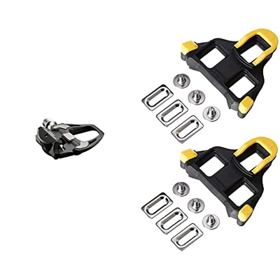 SHIMANO Ultegra Pd-R8000, Pedali, Nero & Sm-Sh11, Tacchette Pedali Strada, Nero/Giallo