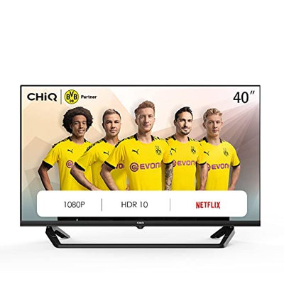 CHiQ L40H7LX Netflix Smart TV 2K FHD, HDR10, Dolby Audio, Processore Quadruplo Core, Wireless Casche+Bluetooth, Netflix, Youtube, NetRange