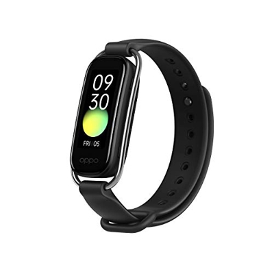OPPO Band Style Tracker Smartwatch con Display AMOLED a Colori 1.1'' 5ATM Carica Magnetica, Impermeabile 50m, Pedometro Fitness 2 Cinturini Cardiofreq