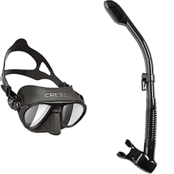 Cressi Calibro Mask, Maschera Subacqua Professionale Antifog per Apnea, Immersioni Unisex Adulto & Dry, Snorkel Adatto per Snorkeling, Apnea E Immersi precio