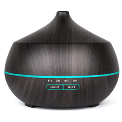 Diffusore di Oli Essenziali, Umidificatore ad Ultrasuoni per Oli Essenziali, Diffusore Ambiente Oli Essenziali, Diffusore di Aromi con 7 Colori LED en oferta