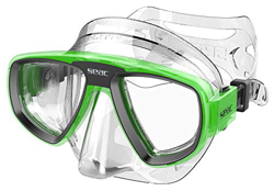 Seac Extreme 50, Maschera da Subacquea e Pesca in Apnea con Lenti Ottiche Opzionali Unisex Adulto, Trasparente/Verde, Taglia Unica en oferta