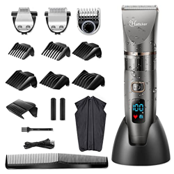 HATTEKER Tagliacapelli Uomo Tagliatrice Professionale Capelli Taglierina Barbiere Barba Elettrica Trimmer e Precisione Impermeabile en oferta