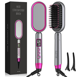Spazzola Lisciante, Piastre per Capelli in Ceramica PTC con 16 Temperature Regolabili e Display LCD, Blocco della Temperatura e Spegnimento Automatico características