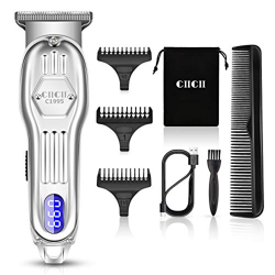 Tagliacapelli Uomo Professionale, CIICII Professional T-Blade Tagliacapelli Regolabarba Uomo Set (8 pezzi Senza fili T-Blade Ricaricabile LCD Display/ en oferta