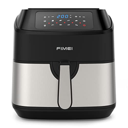 FIMEI friggitrice ad aria calda 5,5 L, 1800W Airfryer in acciaio inox, 10 programmi con display digitale, senza friggitrice ad olio friggitrice ad ari características