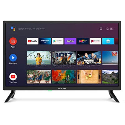 Grunkel - LED-240GOO - TV 24 pollici con Google Chromecast. con display HD Ready Panel, Wi-Fi e Smart TV. Basso consumo energetico e spegnimento autom