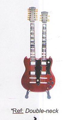 JIMMY PAGE Chitarra Miniatura DOUBLE NECK LED ZEPPELIN