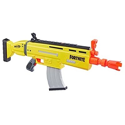 Hasbro Nerf Fortnite AR-L Blaster SCAR Ufficiale con 20 Dardi per Bambini da 8 Anni in su + Duracell LR6 MN1500 Plus AA, Batterie Stilo Alcaline, Conf