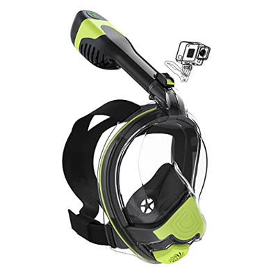 Orsen Maschera Snorkeling Elettrica Integrale, Prima Maschera Snorkeling Standard CO₂ al Mondo, Maschera Subacqueacon Panoramica 180° Design Pieno Fac