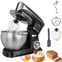 Hoapin Robot da pasticceria, 7 L, 1800 W, impastatrice professionale, 6 velocità e funzione pulse Robot con kit pasticceria (Fouet Sbattitore gancio s en oferta