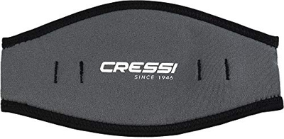 Cressi Mask Strap Cover, Testiera in Neoprene per Maschere Subacquee Unisex Adulto, Grigio, Universale