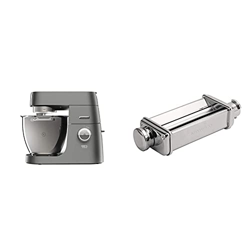 Kenwood Kvl8300S Impastatrice Planetaria Chef Titanium System Pro, Robot Da Cucina Mixer, 1700 W,6.7 L & Kax980Me Accessorio Sfogliatrice Per Impastat precio