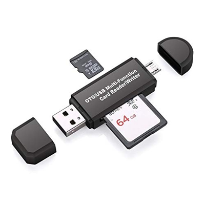 Rivadal Multi-Funzionale OTG Card, 2 in 1 Reader Micro SD ad Alta velocità/Scheda SD/Lettore USB