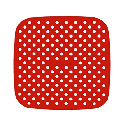 Tappetino Friggitrice ad Aria in Silicone BPA Free Antiaderenti, quadrati Pad in silicone Tappetino per Cestello Friggitrice Forno Microonde(7.5 Inch)