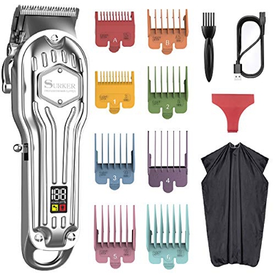 Surker Tagliacapelli Professionale Regolabarba Per Uomo Tagliacapelli Elettrico Barba Rasoio USB