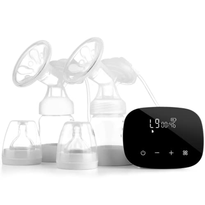 Tiralatte Elettrico con Funzione di Massaggio e Memoria,4 Modalità,16 Livelli di Aspirazione,Touchscreen,Ricaricabile,Senza BPA,Perfetta per L'allatta