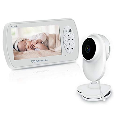Monitor LCD wireless da 4,3 pollici 1080P Baby Monitor LCD automatico Sicurezza video audio Mini telecamera Rilevazione temperatura camera baby