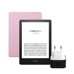Kindle Paperwhite Essentials Bundle con Kindle Paperwhite (8 GB, senza pubblicità), Custodia Amazon in tessuto e Caricabatterie USB Amazon PowerFast ( precio