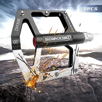 ARKHAM Pedali piatti MTB MTB a piattaforma con 3 cuscinetti sigillati, asse 9/16 pollici, in alluminio CNC, per biciclette elettriche, mountain bike, 