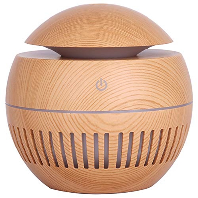 Hacbop Umidificatore d'Aria da 130 Ml Diffusore di Aromi USB Diffusore di Olio Essenziale Elettrico per Legno Leggero per Aromaterapia Domestico