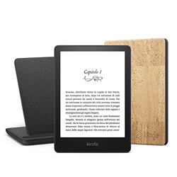 Kindle Paperwhite Essentials Bundle con Kindle Paperwhite Signature Edition (32 GB, senza pubblicità), Custodia Amazon in sughero resistente all’acqua en oferta