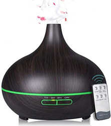 Diffusore di olio essenziale da 550 ml, diffusore di aromaterapia per oli essenziali con spegnimento automatico, 4 impostazioni del timer, 7 opzioni d en oferta