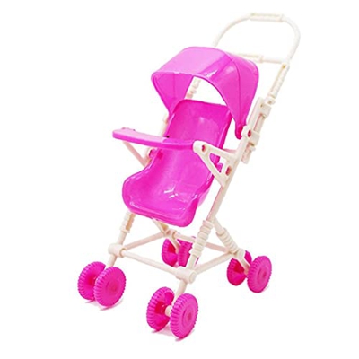 1 Scatola Fai Te Passeggino del Bambino Trolley di Plastica Pram Piccoli Passeggini Bambole Accessori Giocattolo per Bambine