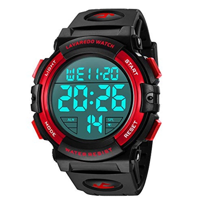 Orologio Digitale da Uomo Orologio Sportivo Militare 5ATM Impermeabile Cronografo Militare Orologio da Polso per Uomo con Retroilluminazione a LED Sve