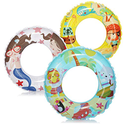 com-four® 3X Pneumatici da Nuoto - Anello di Nuoto colorato - Pneumatici da Nuoto per Bambini con Motivi Diversi [la Selezione Varia] (03 Pezzi - Ø 61 precio