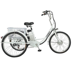 Triciclo per adulti bicicletta elettrica a 3 ruote bici servoassistita con carrello posteriore cestino cestino cibo gite shopping 48V12ah scooter elet en oferta