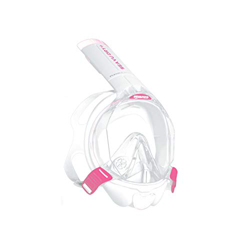 Maschera Mares Aquazone Sea VU Dry+ - Maschera Full Face da Snorkeling Adulto – Unisex, Rosa/Bianco, S/M en oferta