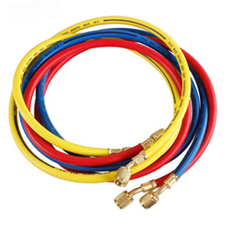 Tubo di ricarica a freddo, 600-3000 Psi AC, set di tubi per climatizzatore refrigerante, 1 5 metri, 3 pezzi (134 A) características