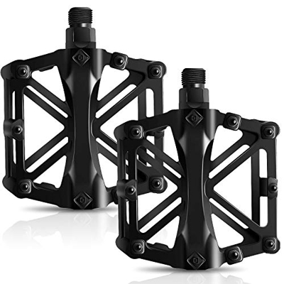 Banydoll Universali Pedali 9/16 Bicicletta Pedale della Bici in Alluminio Ciclismo,Ultraleggeri Pedali MTB,Anti-Slittamento Pedali per Bici da Strada 