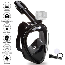 V VILISUN Maschera Subacquea Maschera da Immersione Snorkeling Professionale, 180° Full Face Design con Tubo Pieghevole, Visione Ampia Respirazione Li en oferta