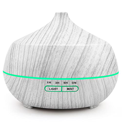 Diffusore di Oli Essenziali Umidificatore di Aromi - 400ml Ultrasuoni Diffusori Ambiente Elettrico Nebulizzatore Legno Aromaterapia con 7 colori LED s precio