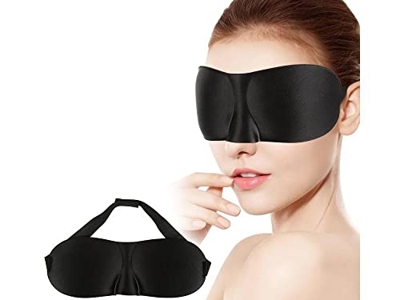 Mascherina Per Dormire, Maschera Per Dormire Per Occhi Oscurante Al 100% Sagomata 3D Con Cinturino Regolabile, Mascherina Occhi Per Dormire Confortevo