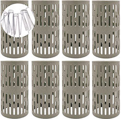 LATERN 8 Pezzi Protettori per Piante e Tronchi D'albero, 20CM Protezione per Alberi in Plastica Rete per Asilo Nido Espandibile con Ganci di Bloccaggi en oferta