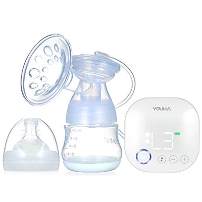 Leebaby Tiralatte Elettrico Singolo Portatile YOUHA Funzione di Memoria Massaggio ed Espressione e 3 modalità Miste 9 Livelli Ogni modalità Pompa di A